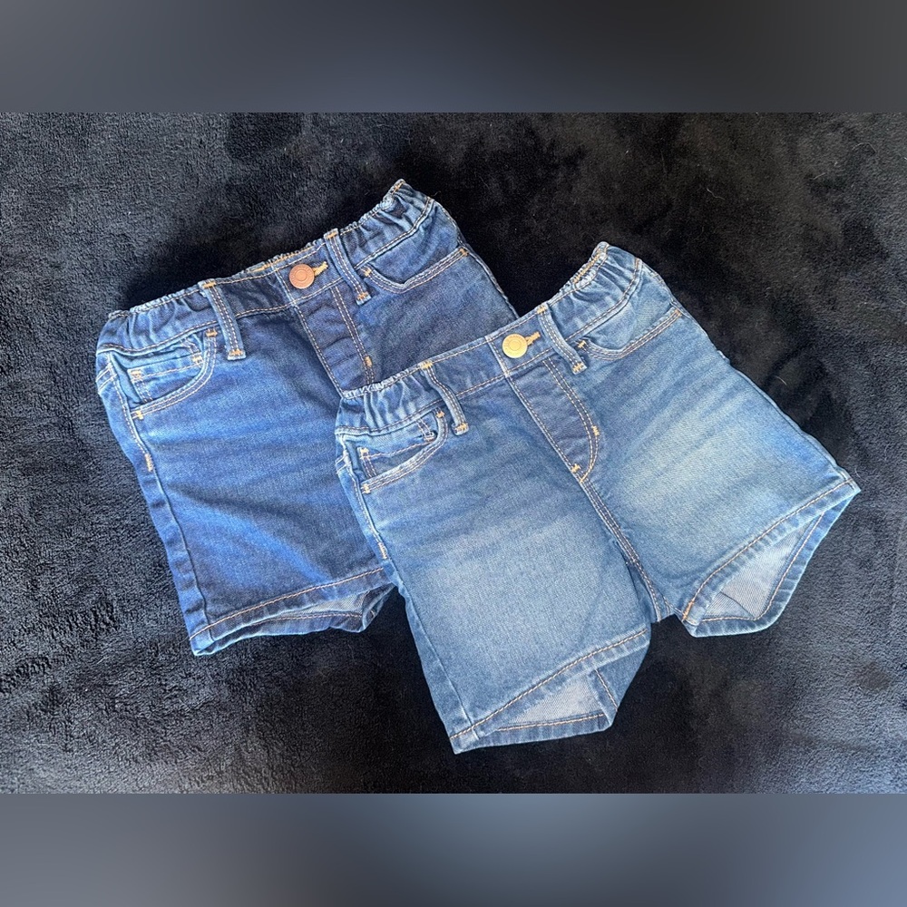 Old Navy Unisex Pull-On Jean Shorts 2-Pack for Toddler (3T)